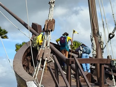 Actividad del Grupo Scout Saltés · carabelas